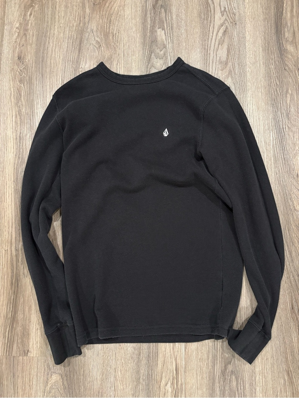 Volcom Black Crewneck Thermal Sweater